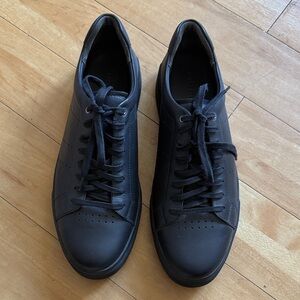 Vince Black Leather Men's Shoes
